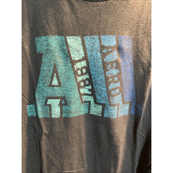 Aeropostale Mens Graphic T-shirt Medium Black Short Sleeve Crew Neck - Picture 3 of 11